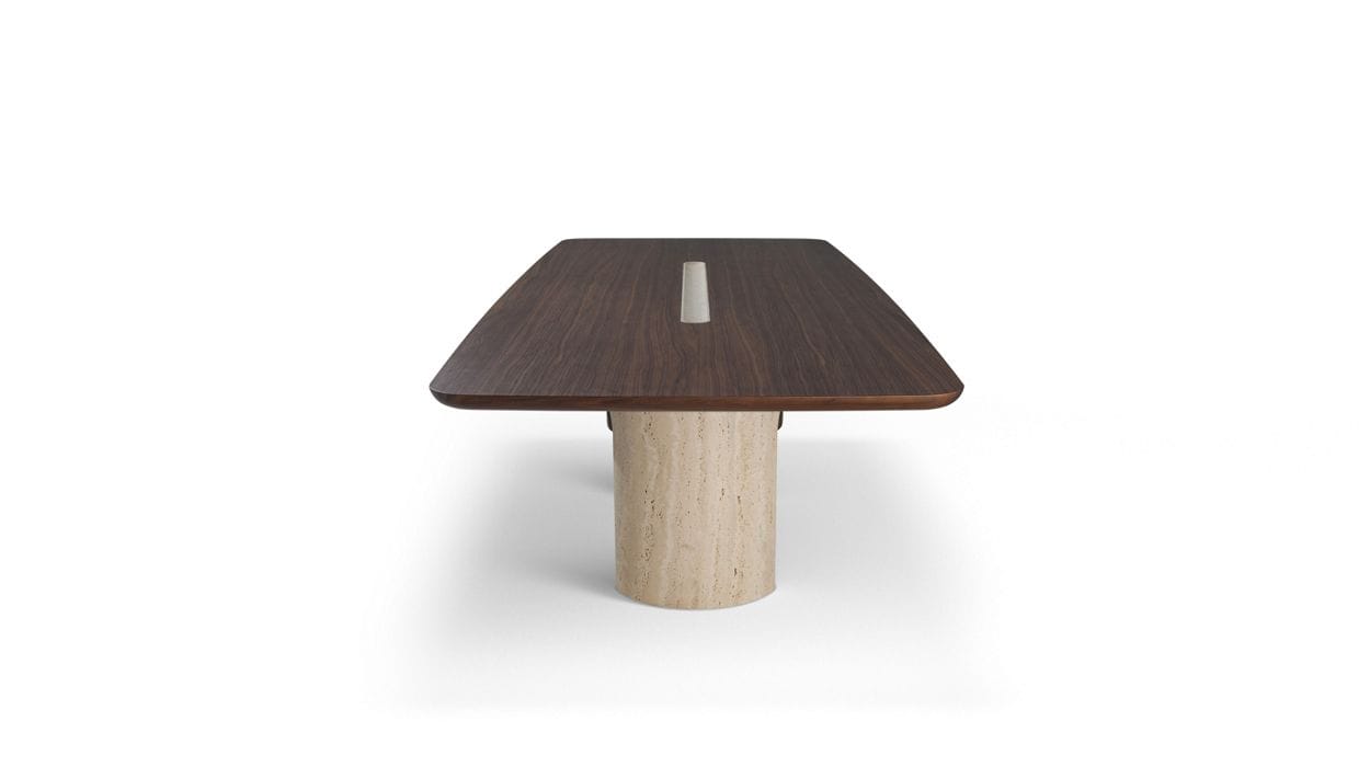 Прямоугольный стол из шпона и травертина ROCHE BOBOIS Палатин ARCH-00102746 - Вид №3