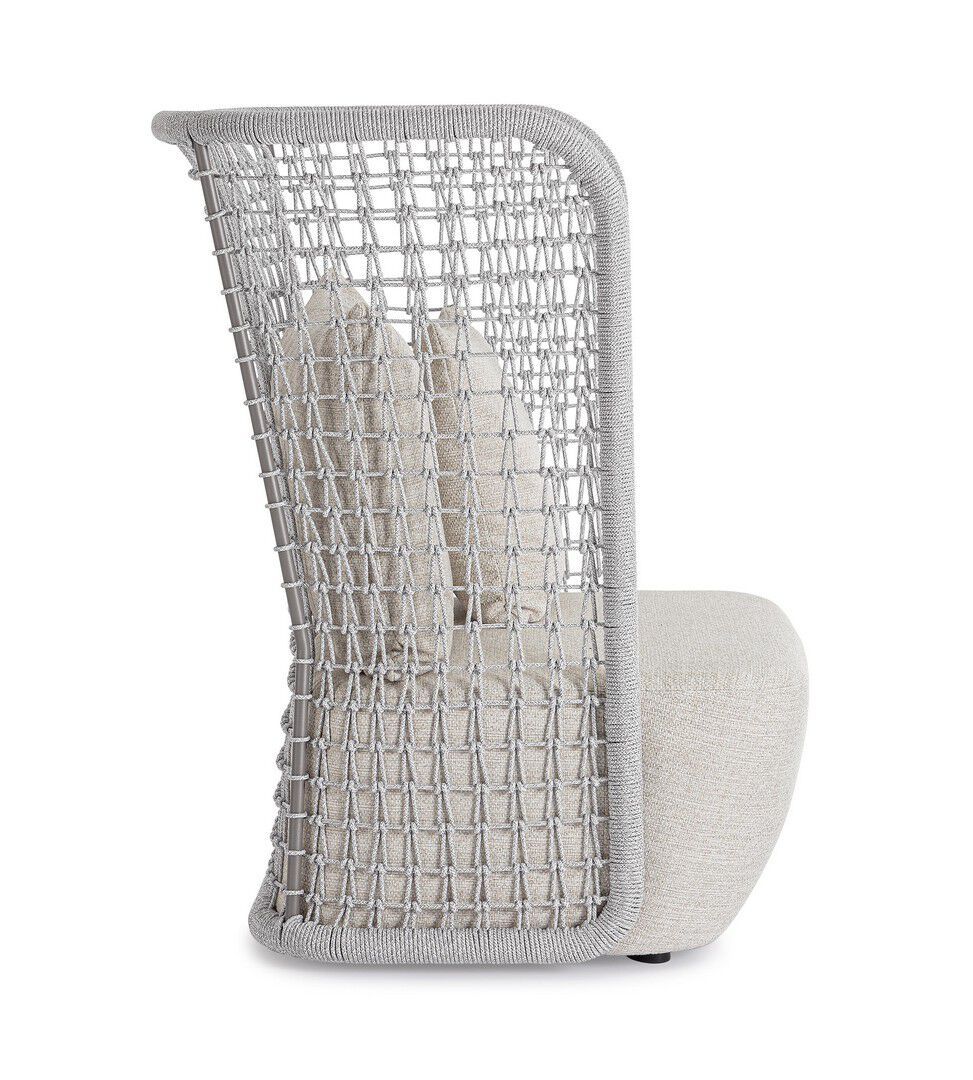 Веревочное и тканевое садовое кресло с высокой спинкой BIZZOTTO Kollar ARCH-00043118 - Вид №13