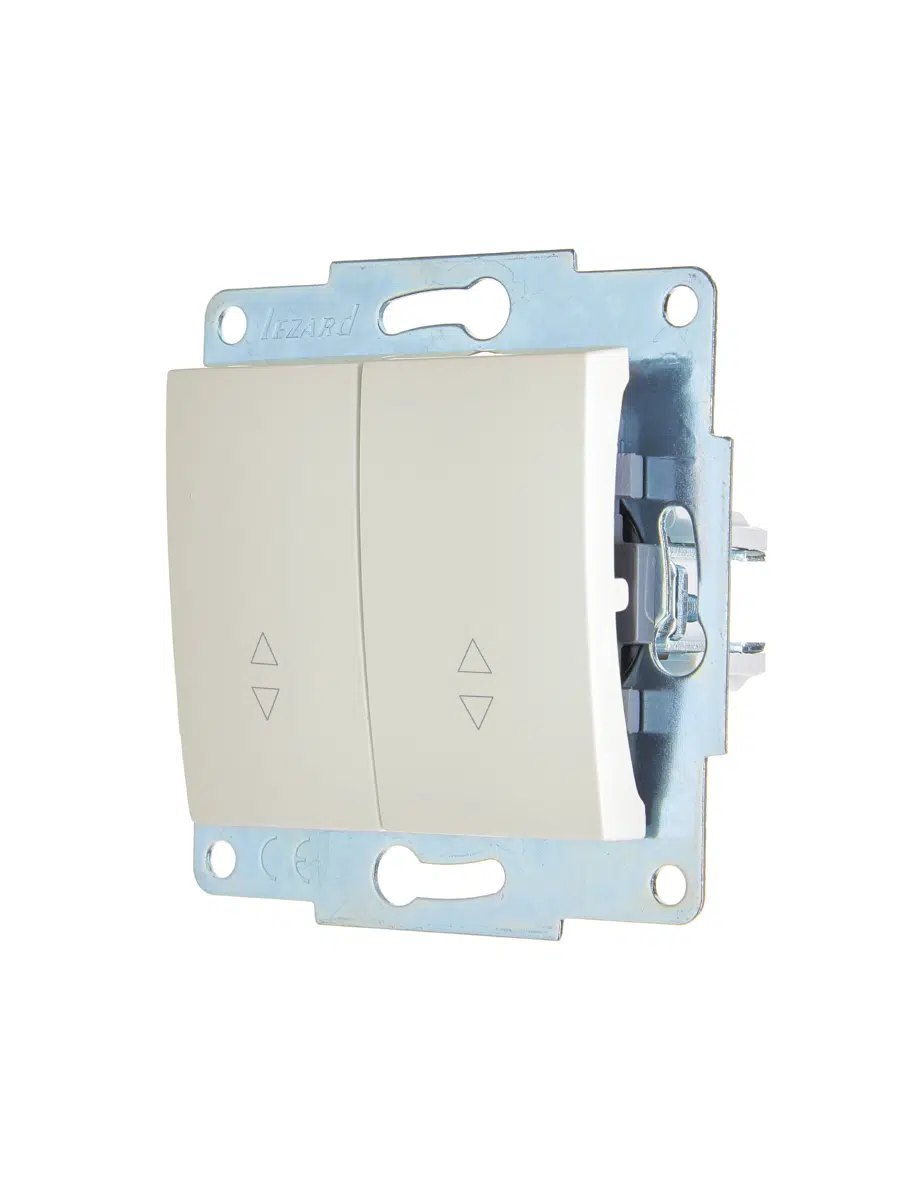 ASTI Выключатель проходной двойной жемчужно-белый перламутр механизм LEZARD 7081-3088-106