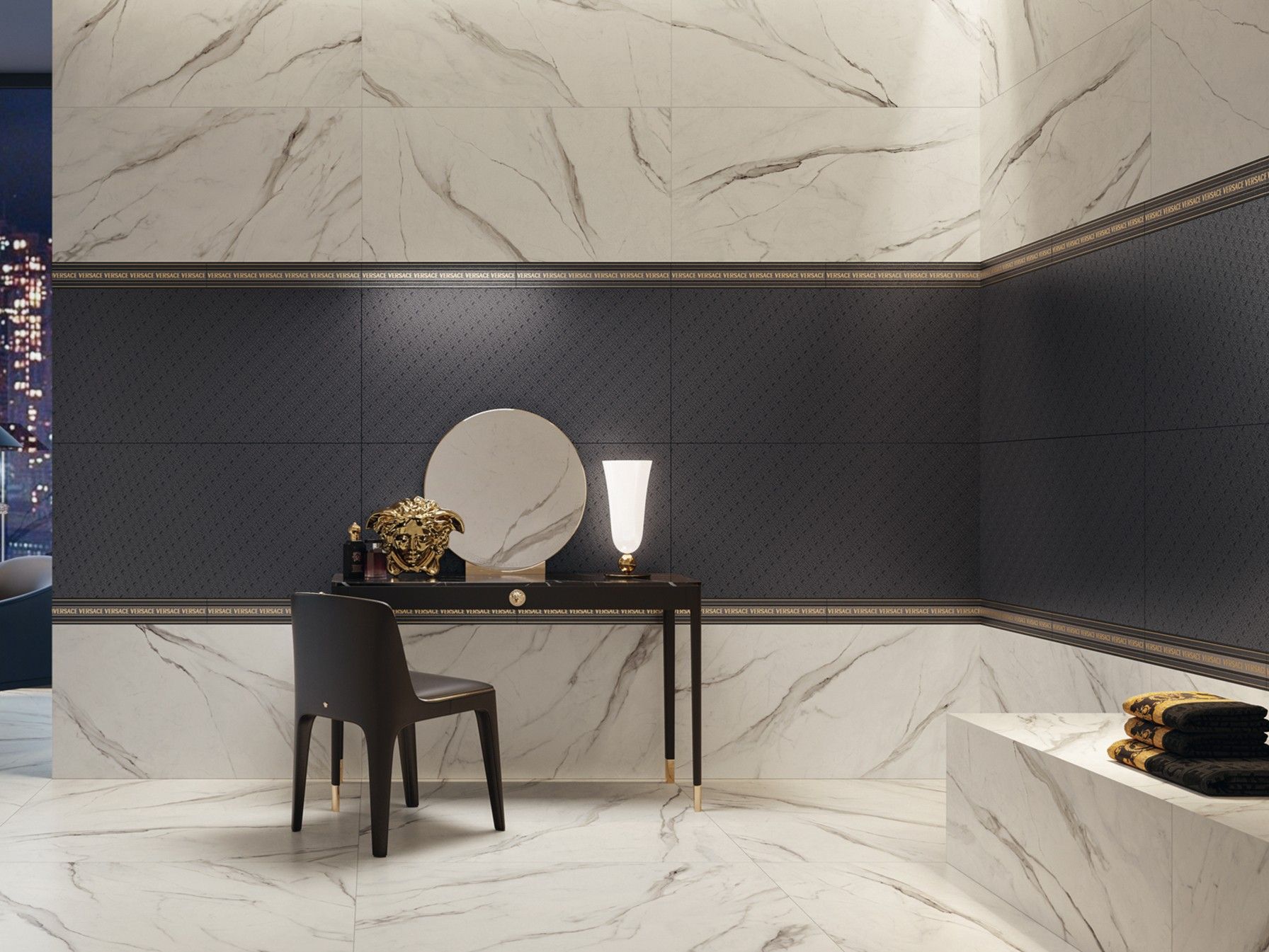 Облицовка керамогранита для интерьера Versace Ceramics Иконы ARCH-00023732