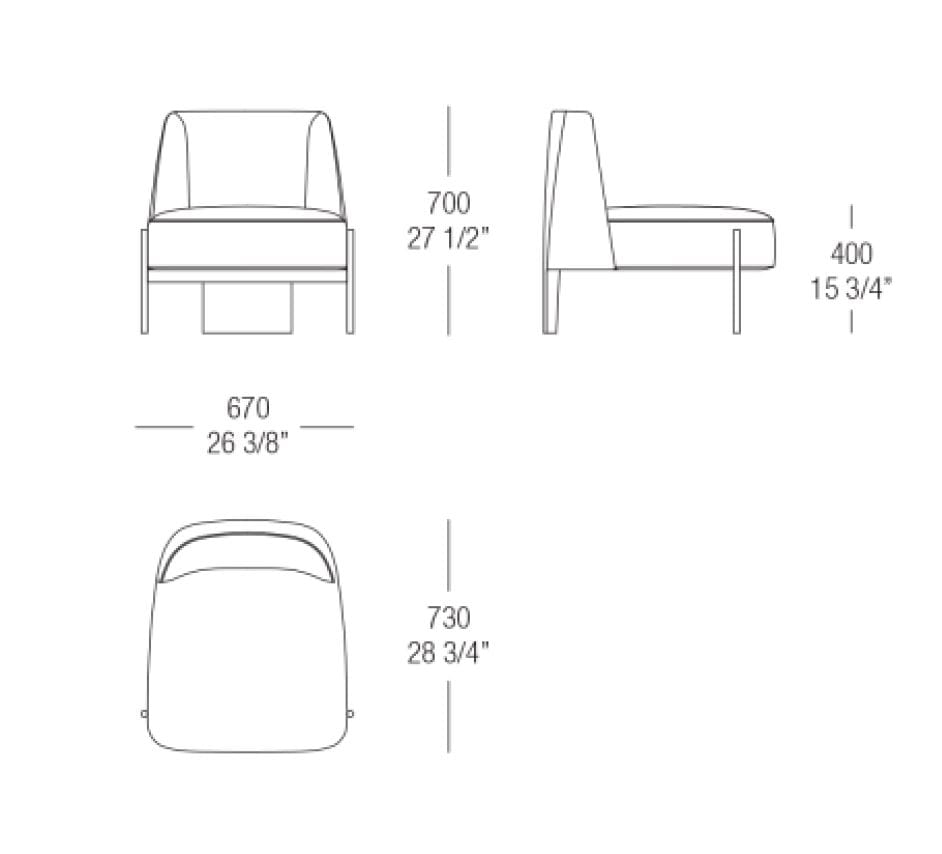 Тканевое кресло MisuraEmme VIRGIN ARCH-00148723