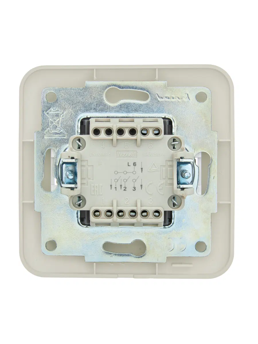 ASTI Выключатель тройной крем LEZARD 7081-0303-109 - Вид №2