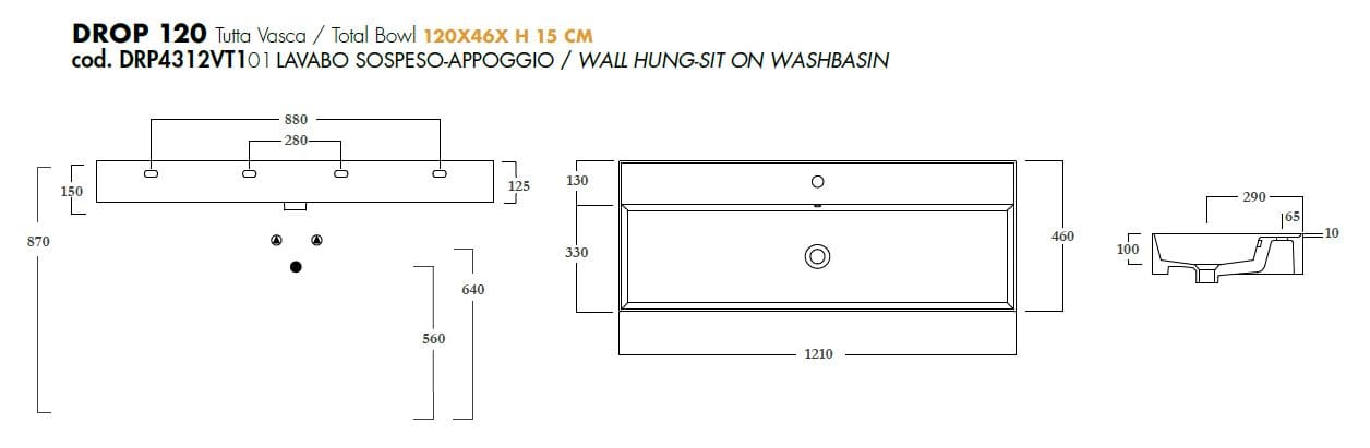 Керамическая одиночная прямоугольная раковина Olympia Ceramica DROP ARCH-00136620 - Вид №16