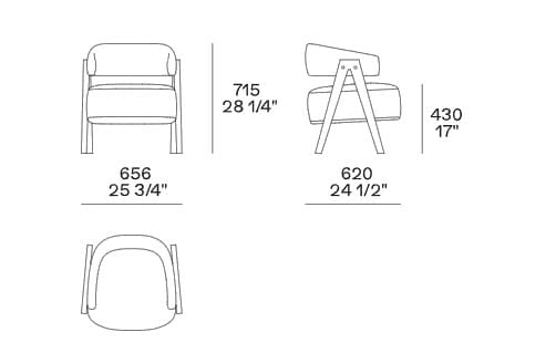 Тканевое кресло Poliform LOAI ARCH-00032842 - Вид №2