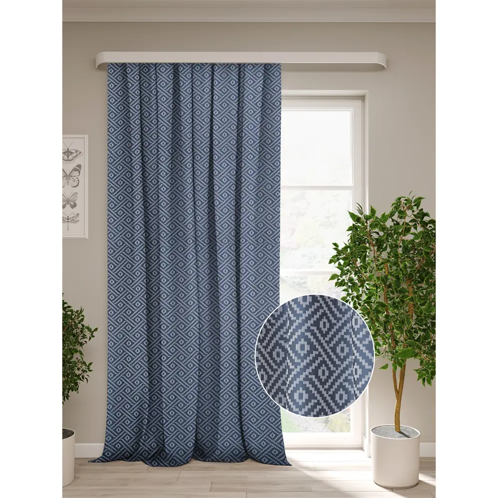 Ткань п/м «Сканди» 280 см цвет синий ТОРГОВЫЙ ДОМ ТЕКСТИЛЬ STLM-2202525 - Вид №3