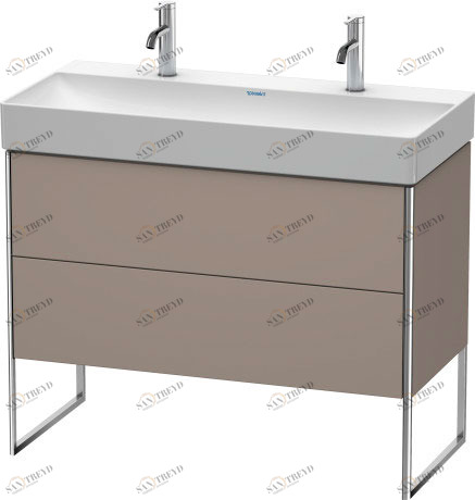 XS444404343 XSquare Тумбочка напольная Базальт матовый, декор Duravit