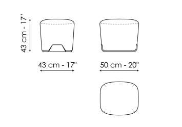 Прямоугольный пуф из ткани BONALDO Olos ARCH-00152881 - Вид №4