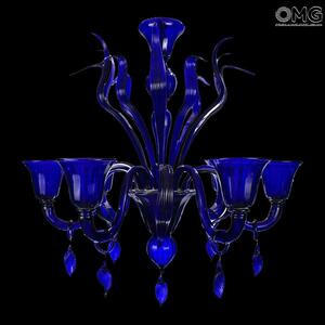 4182 ORIGINALMURANOGLASS Люстра Синий ворон - муранское стекло OMG  см