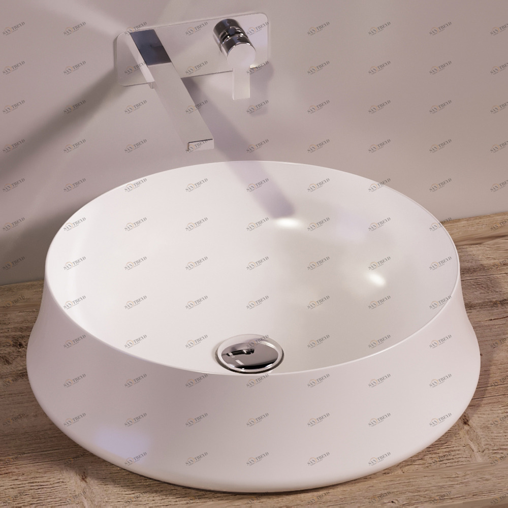 SH01BIANCO Накладная раковина на столешницу  круглая Simas Sharp