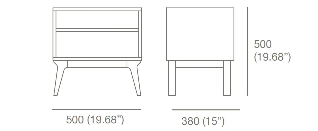 Прямоугольная тумбочка из грецкого ореха Case Valentine ARCH-00067813 - Вид №2