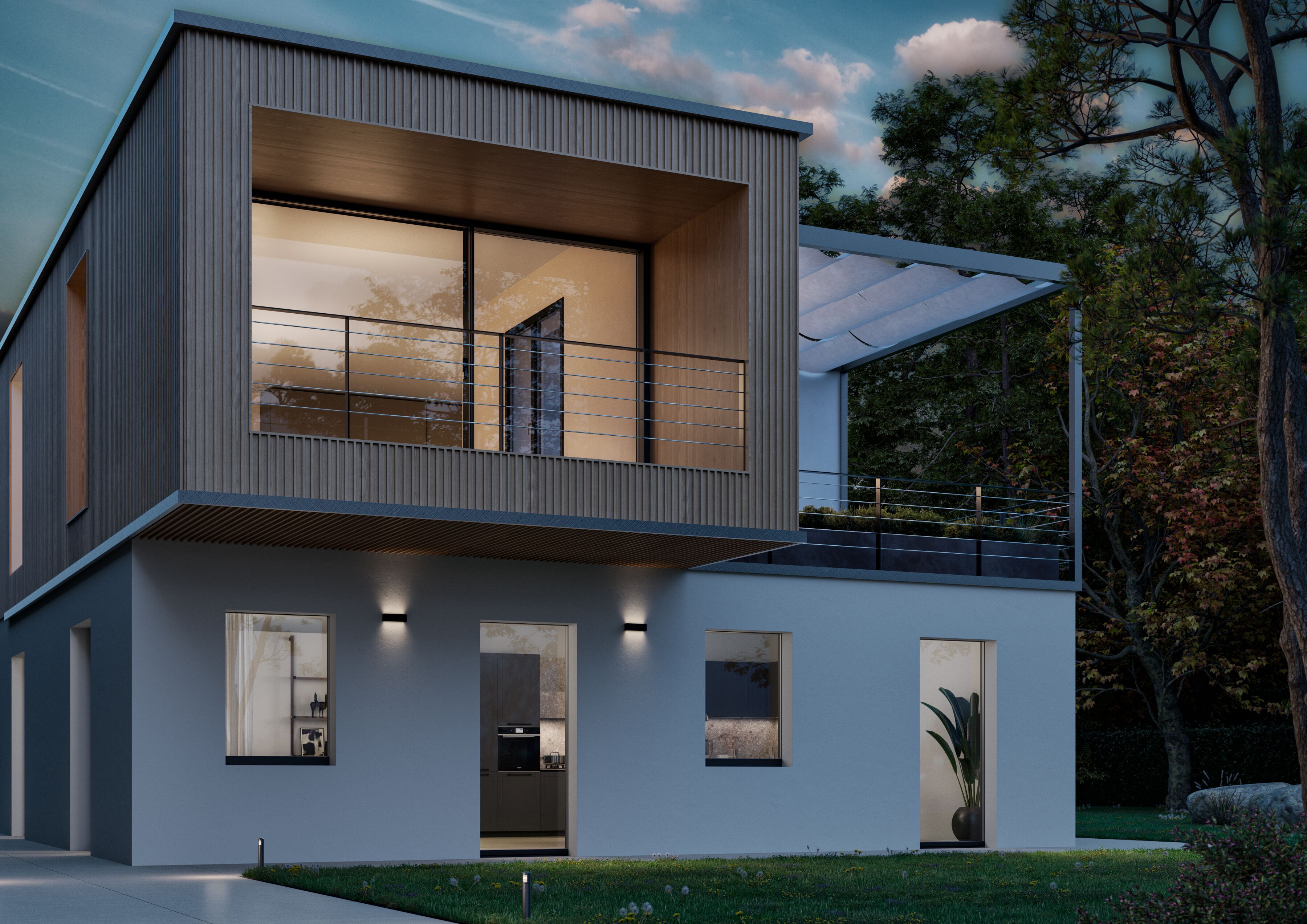 Алюминиевая створчатая дверь-окно WnD MIRU HIDDEN ARCH-00058735 - Вид №1