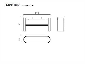 Кожаная консоль CPRN HOMOOD Shapes ARCH-00140326 - Вид №2