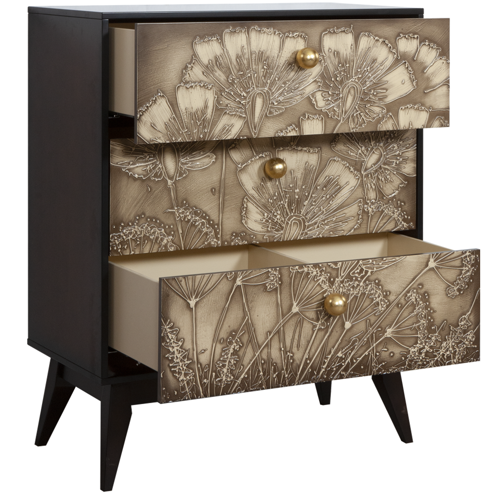 11558,77078 Комод Маки Каштан и зеркало Солнце BOGACHO 4627155818494, 4627155817527 - Вид №4