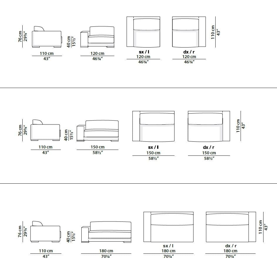 Кожаный линейный диван Baxter BUDAPEST ARCH-00084279 - Вид №10