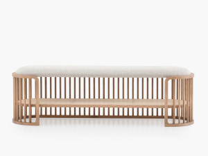 Деревянная мягкая скамейка