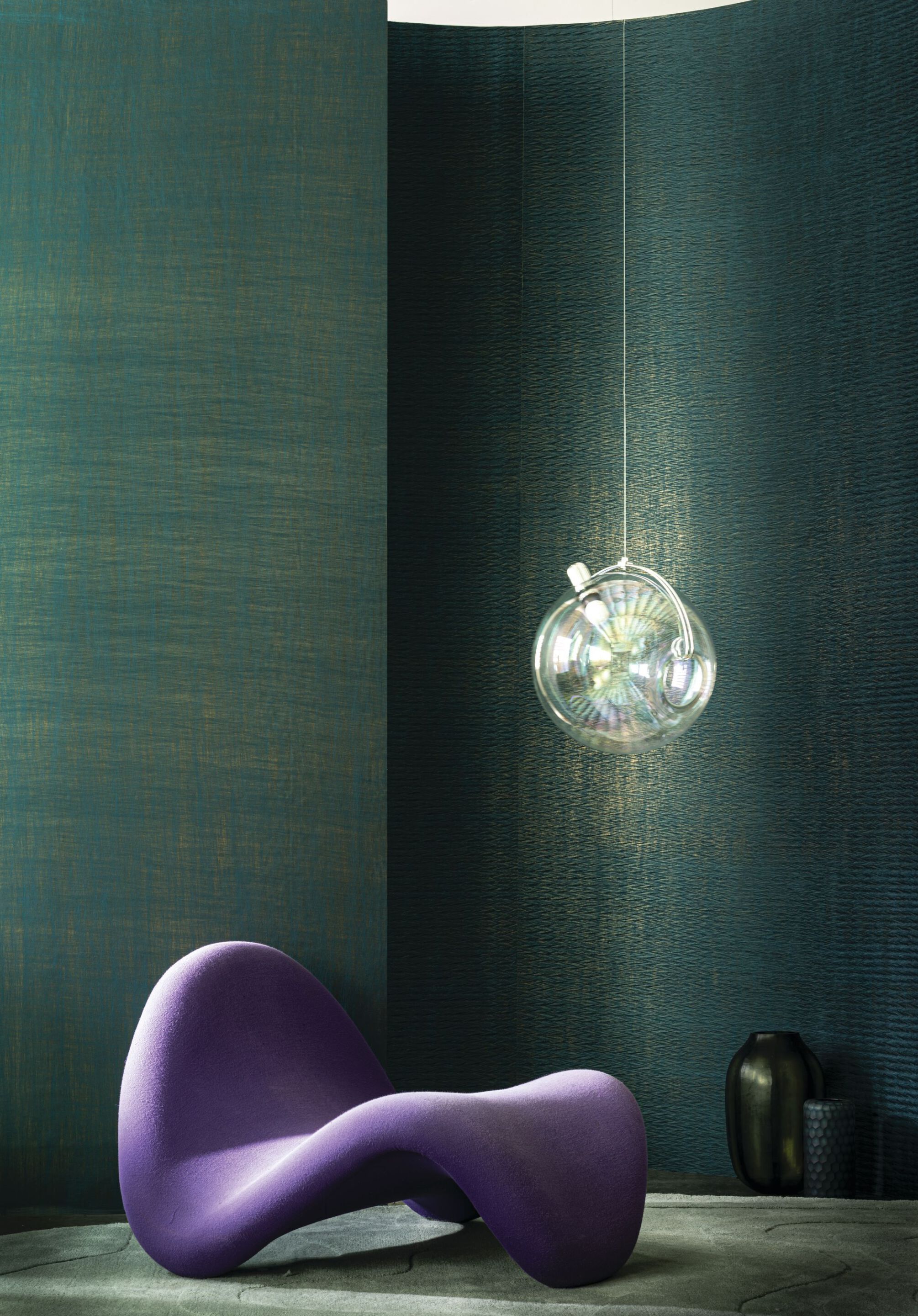 Полиэстер сплошной цвет ткани стены Casamance Théia ARCH-00000279 - Вид №3