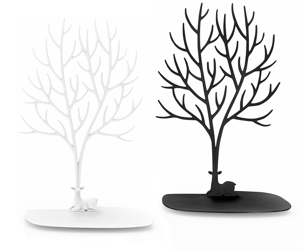 QL10172-BK Декоративный органайзер для украшений deer большой черный Qualy  - Вид №1