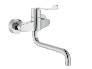 Смеситель для кухни из латуни с поворотным изливом