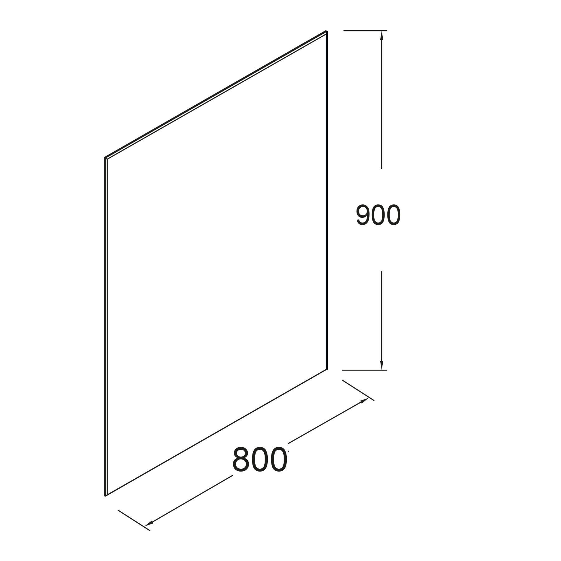 16911 SALGAR Зеркало SENA 900900 x 800 мм - Вид №1