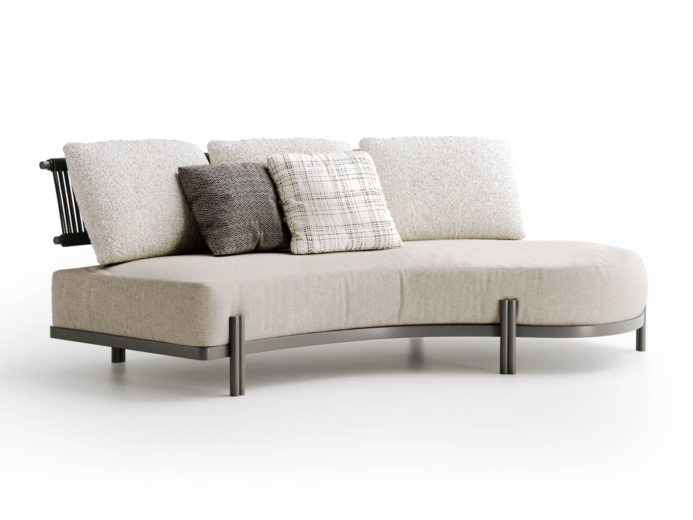 2-местный изогнутый тканевый садовый диван Atmosphera Лотос ARCH-00060360