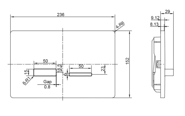 Панель управления для унитаза JAQUAR Laguna ARCH-00150072 - Вид №8