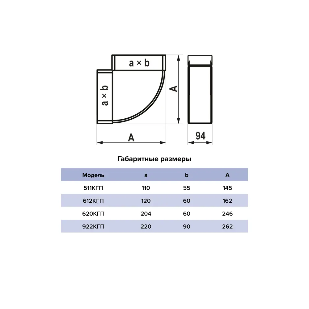 Колено 90° Era КГП 90x220 мм пластик STLM-2059791 - Вид №4