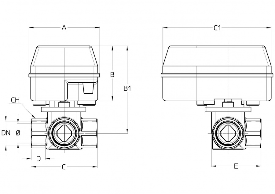 CIMBERIO CIM 685 12 Трехходовой разделительный клапан с электроприводом EMV 110/4380 CIM 685  - Вид №1