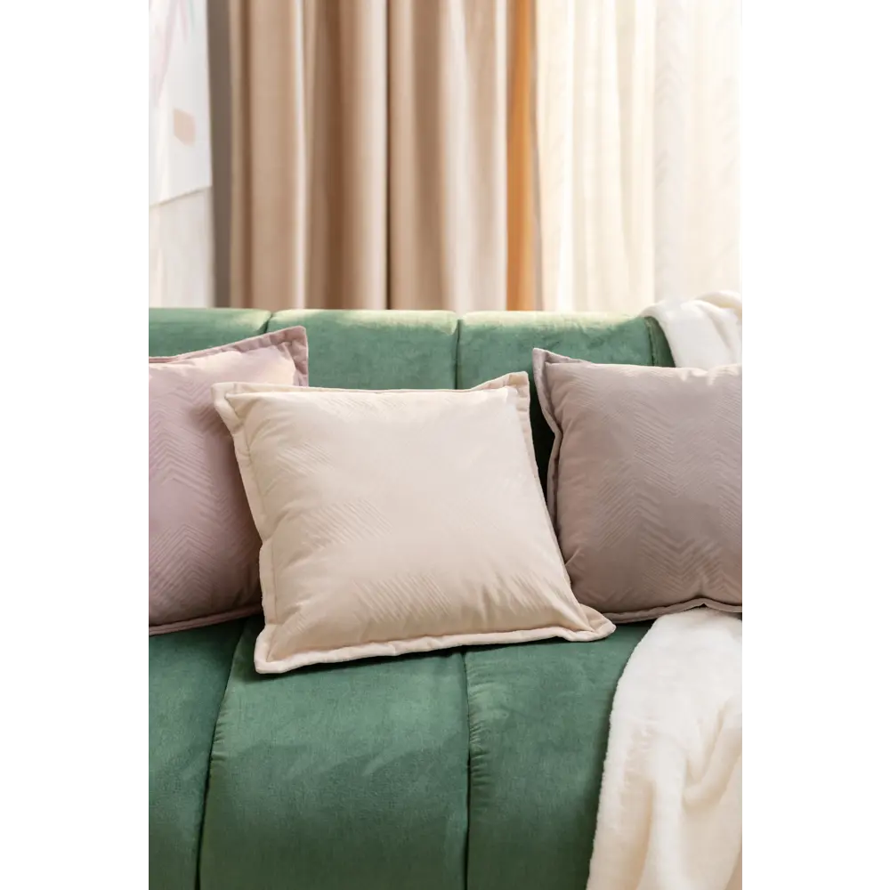 Подушка Азора 43x43 см цвет кремовый LINEN WAY STLM-2190027 - Вид №3