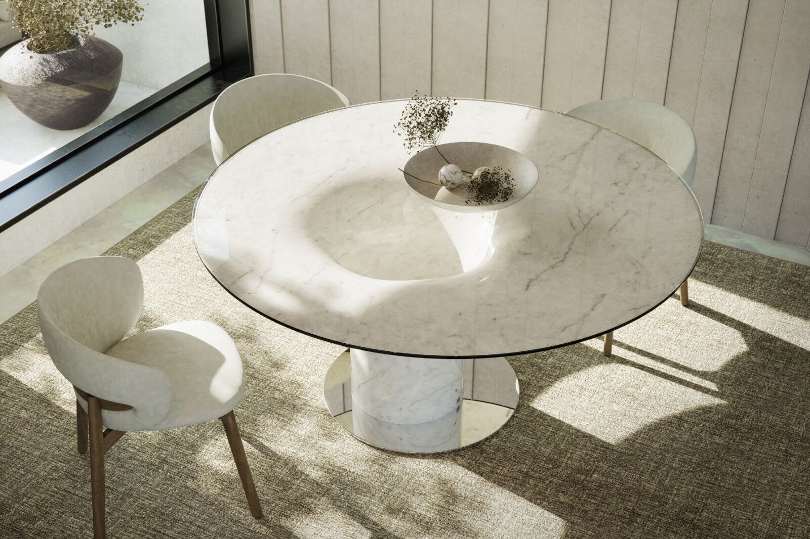 Круглый обеденный стол со стеклянной столешницей GANSK Джаз ARCH-00022445 - Вид №5