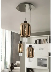 Cangini & Tucci Подвесной светильник из металлизированного боросиликатного стекла Dolium 1369mx.3l