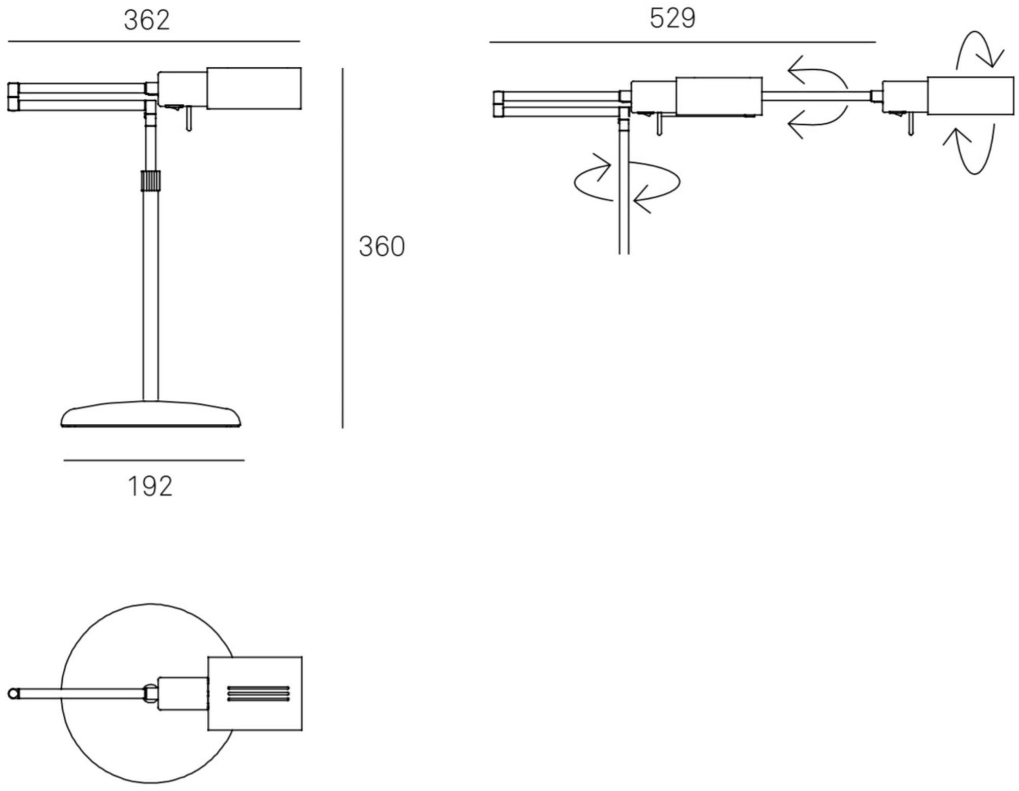 Milan Iluminacion Настольная светодиодная лампа с гибким кронштейном Elea 6523 - Вид №2