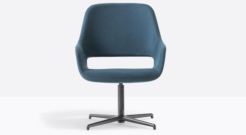 Pedrali Поворотное тканевое кресло с подлокотниками Babila 2789 - Вид №1