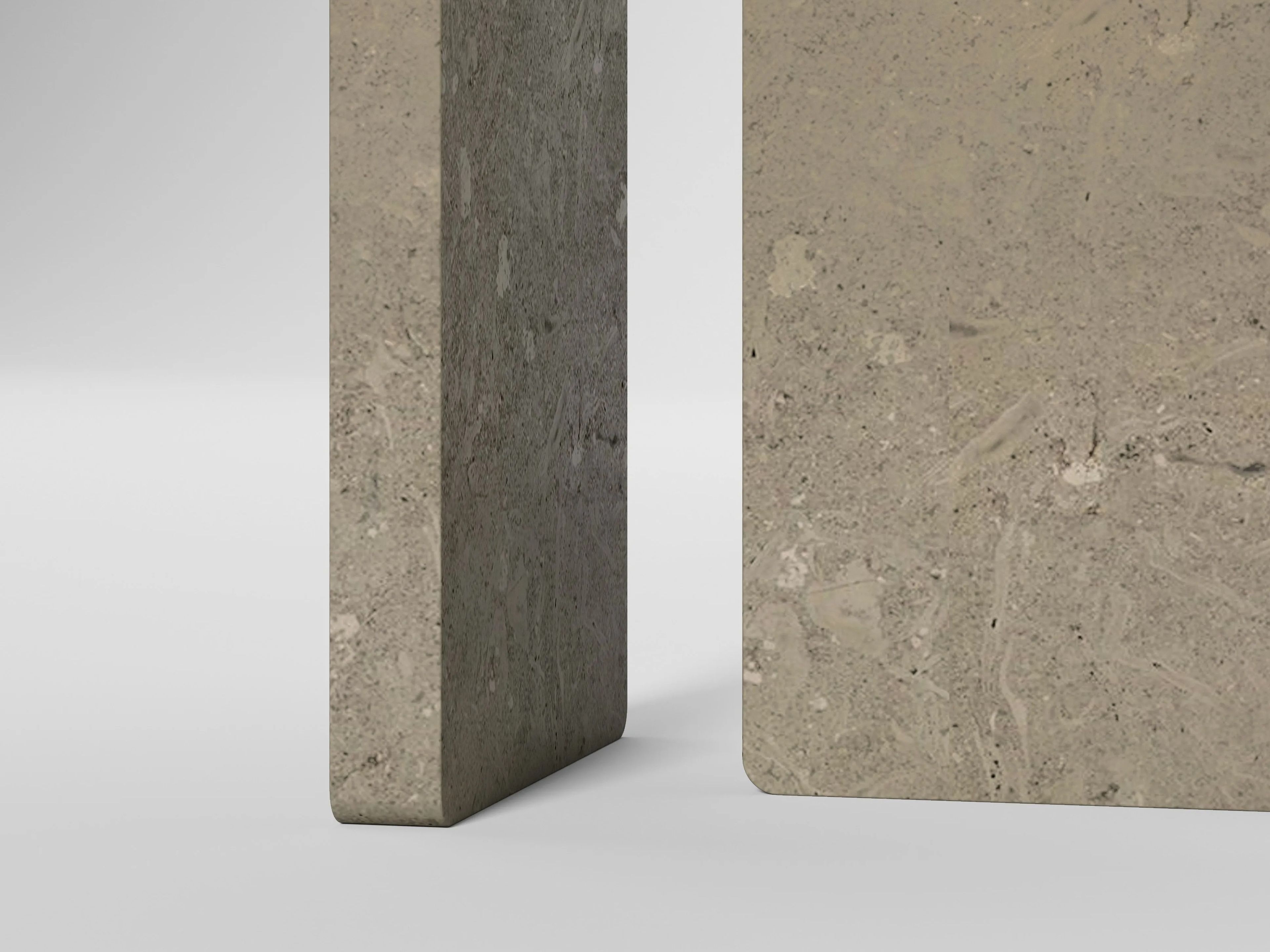 Травертин круглый журнальный столик Davani Purity ARCH-00027089 - Вид №2