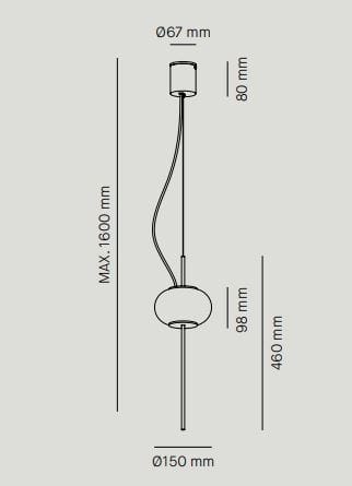 Опаловое стекло светодиодный подвесной светильник Milan Iluminacion Astros ARCH-00099813 - Вид №31