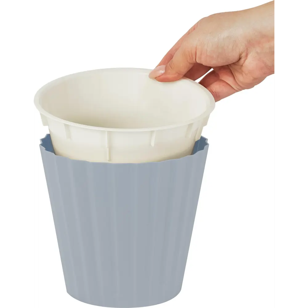 Горшок цветочный Ingreen Sand ø16 h14.6 см v2 л пластик утренний туман STLM-2179782 - Вид №2