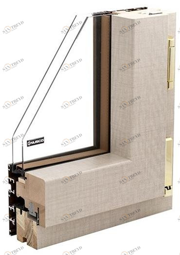 NUSCO Окно из алюминия и дерева с двойным остеклением Sintesyw70 sun-id-1459923