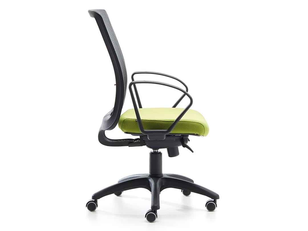 Сетчатое вращающееся кресло с откидывающейся спинкой и подлокотниками VAGHI Bursa Evo Black ARCH-00044228 - Вид №1