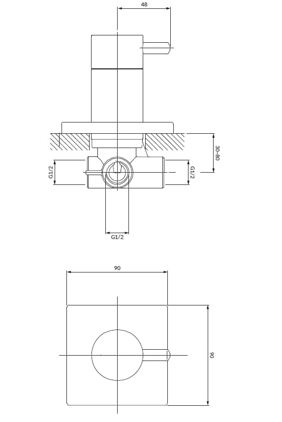 Трехходовой переключатель OMNIRES Y ARCH-00014687 - Вид №1