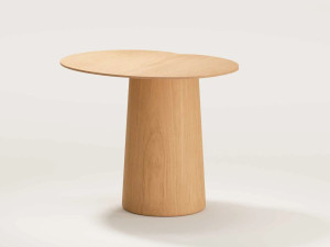 Деревянный овальный журнальный столик