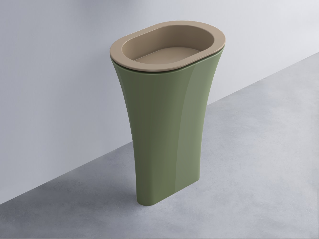 AMLA65-AN+AMPILO-AN+AMCOLO-AG Раковина Amedeo Ovale отдельностоящая cielo Enjoy + Amedeo Ceramica Cielo