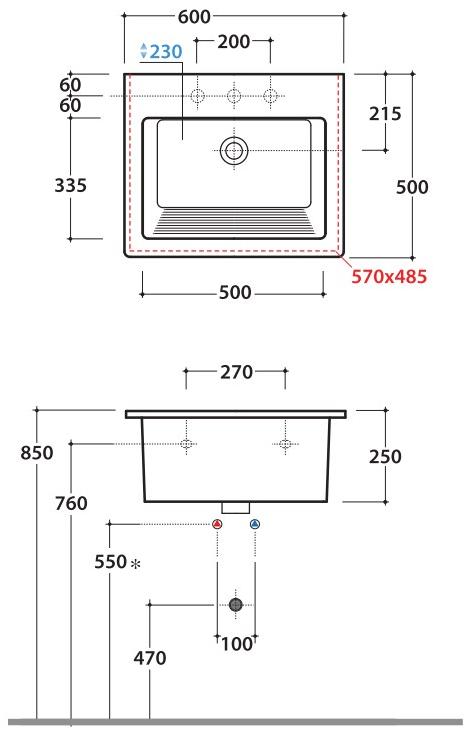 Fo063.bi Подвесная раковина настенная овальная Ceramica Globo FORTY3 белая - Вид №2