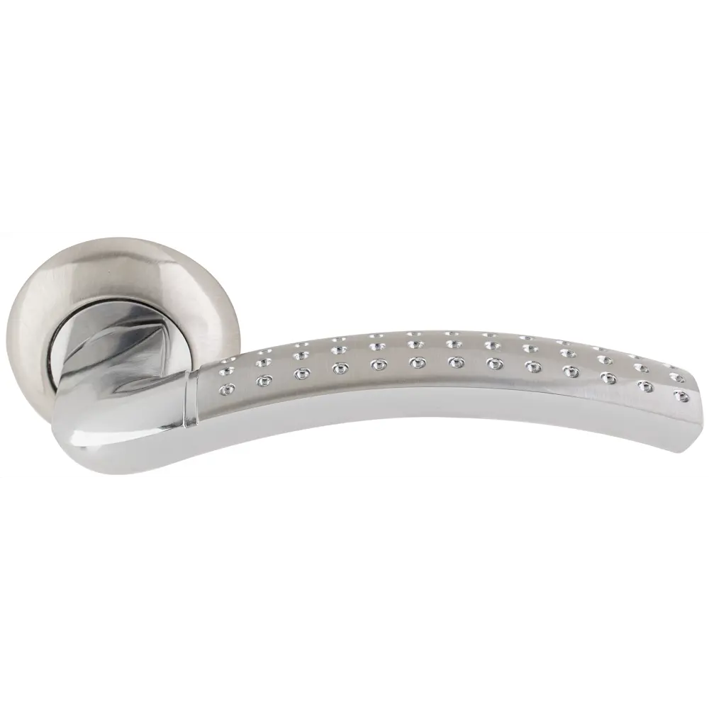 Дверная ручка Code Deco 14026-A-NIS/CR, с запиранием, комплект, цвет матовый никель/хром ARMEX STLM-2182337