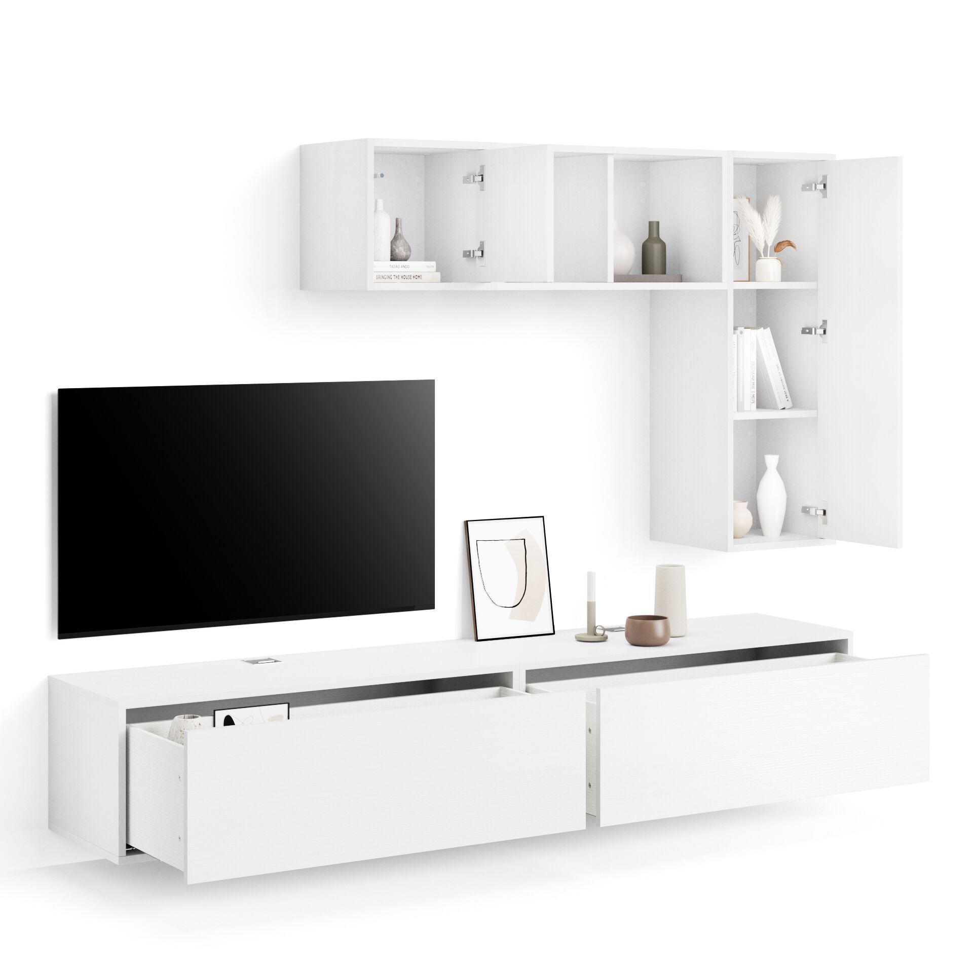 Модульная оборудованная стена установленная стеной в меламинированном Mobili Fiver IACOPO ARCH-00070420 - Вид №4