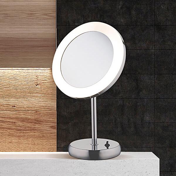 Лампа настольная с зеркалом 36х20 см белая Nowodvorski Makeup Led 9504 NOWODVORSKI MAKEUP LED 00-3889154 Белый;серебро  - Вид №1