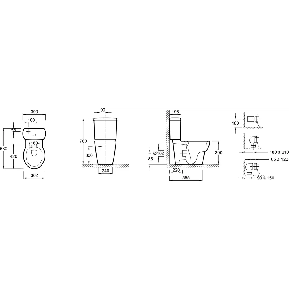 Чаша унитаза Jacob Delafon Ove Vario STLM-2026706 - Вид №7