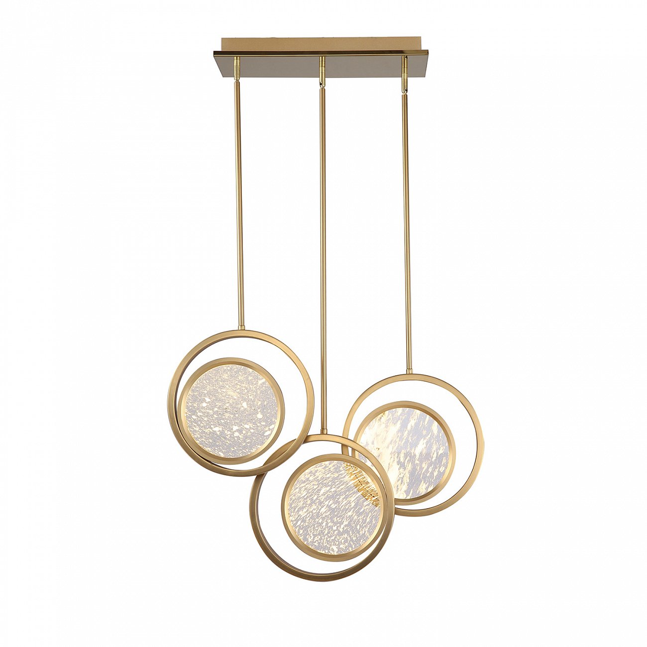 Светильник подвесной 110х65 см латунь Moon Light MD8700-3A antique brass DELIGHT COLLECTION ДИЗАЙНЕРСКИЕ 00-3882322 Золото;прозрачный  - Вид №1