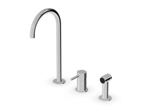 Смеситель для кухни на столешнице со съемным ручным душем