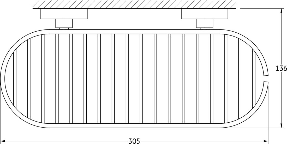 HAR 019 Полочка-решетка с мыльницей 31 cm ARTWELLE Harmonie - Вид №1