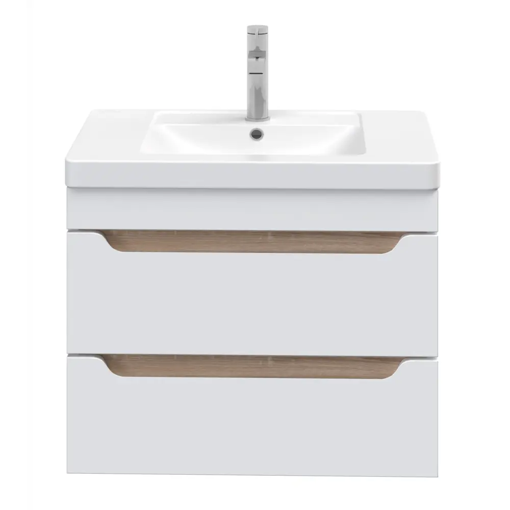 Santreyd Рондо - подвесная тумба для ванной 60 см белый/дуб 84408314 STLM-0049544