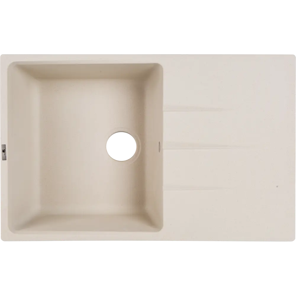 Мойка врезная Delinia LM1 прямоугольная 49.3x77.2 глубина 20 см кварц цвет бежевый STLM-2064378